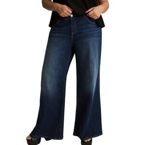 NWT Torrid Festi Baggy Low Rise Wide Leg Jean in Jet Set